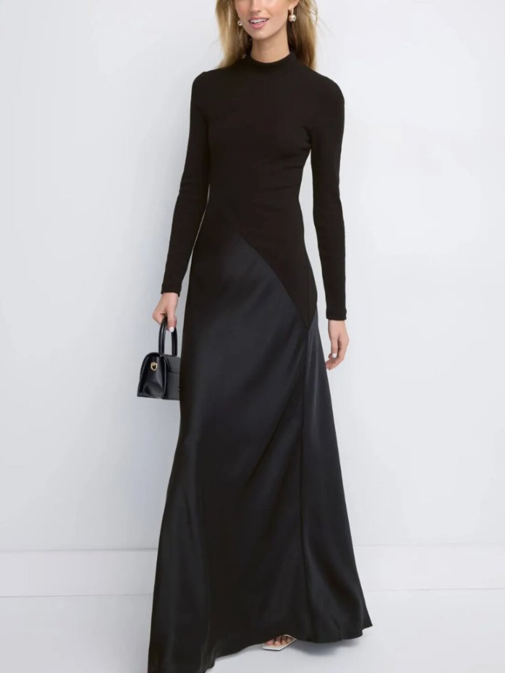 Rosetta Getty Bias Turtleneck Combo Gown Size Small